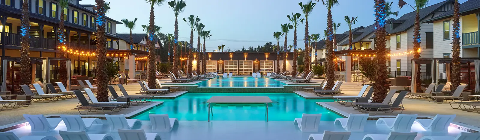 an outdoor swimming pool