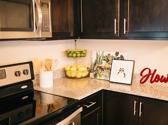 an apartment kitchen