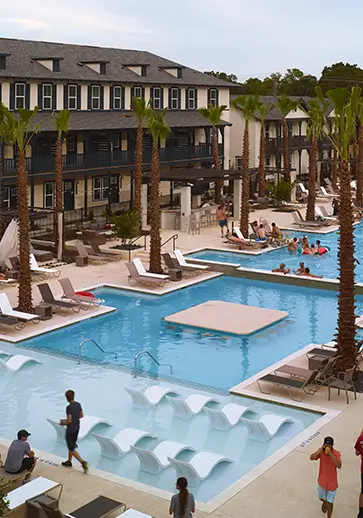 a resort-style swimming pool