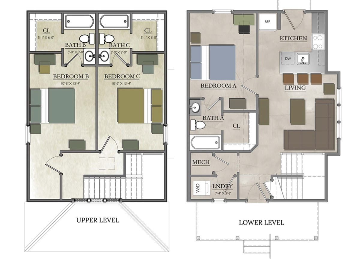 3 Cottage Floor plan