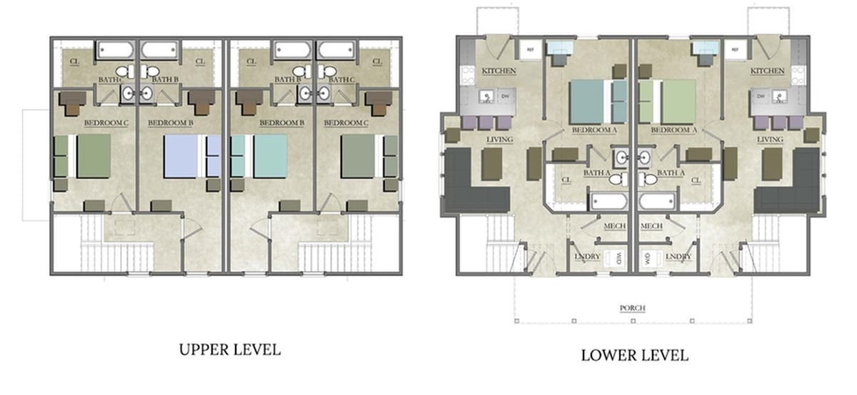 3 Duplex Upper Deck & Location Premium Floor plan