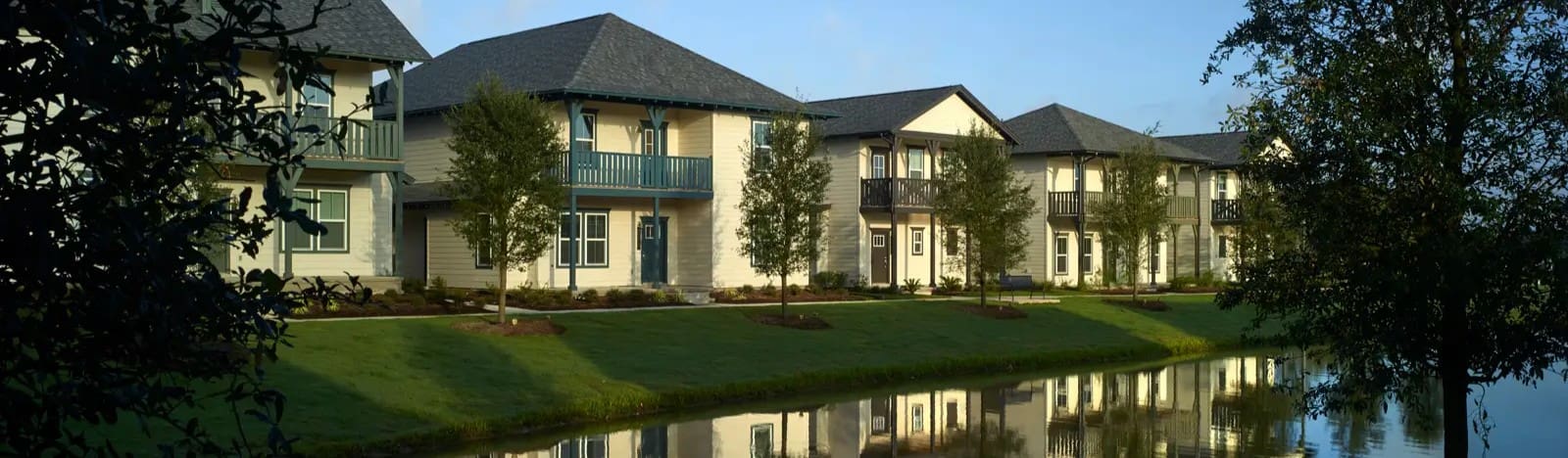 exterior of apartment buildings